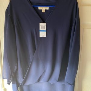 New‼️ Blue Michael Kors Ladies Blouse